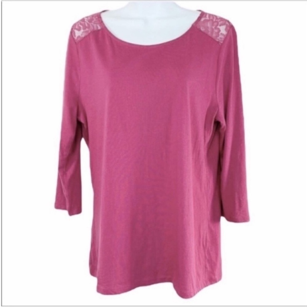 LOFT FACTORY 3/4 sleeve T-shirt top L